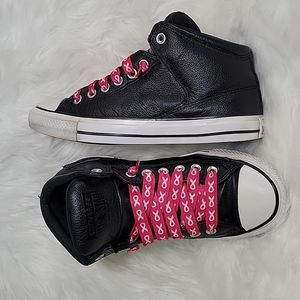 Converse Leather Mid tops